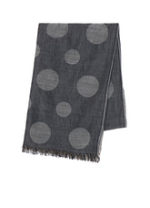 JACQUARD PANEL POLKA DOT SCARF