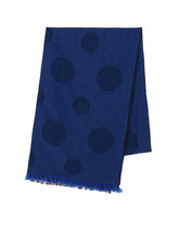 JACQUARD PANEL POLKA DOT SCARF