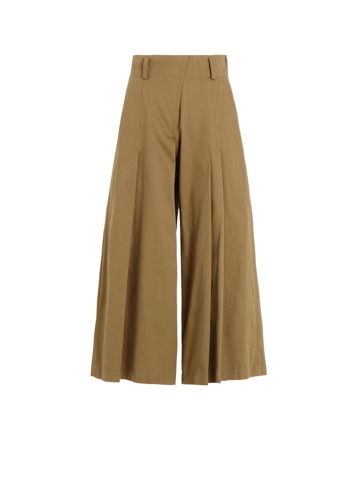 [Y's BORN PRODUCT] COTTON TWILL RANDOM TUCK PANTS