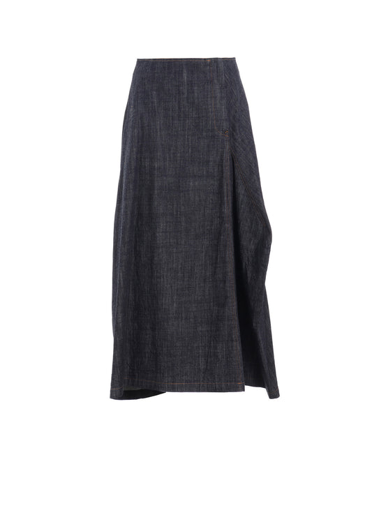 【12/13 12:00(JST) Release】8OZ DENIM PANEL TUCKED FLARE SKIRT