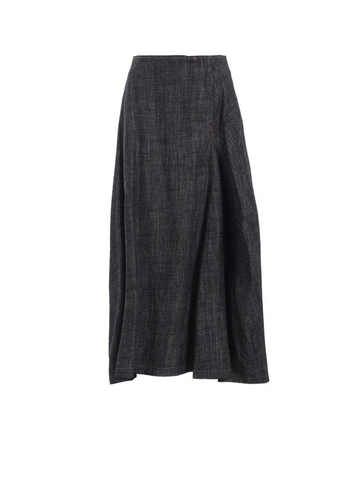 【12/13 12:00(JST) Release】8OZ DENIM PANEL TUCKED FLARE SKIRT