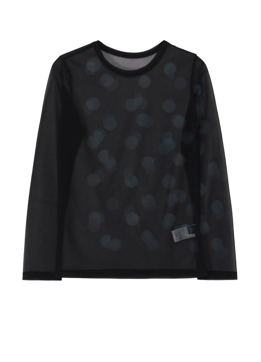 【12/13 12:00(JST) Release】GAUZE JERSEY DOT PRINT ROUND NECK LONG SLEEVE T