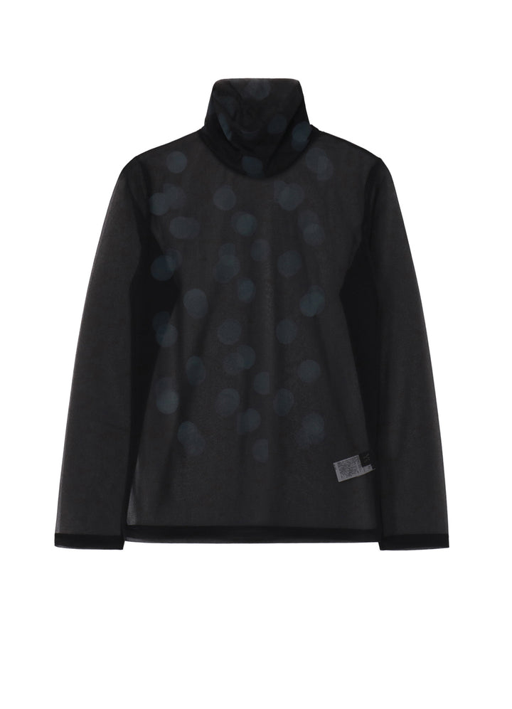 【12/13 12:00(JST) Release】GAUZE JERSEY DOT PRINT HIGH NECK LONG SLEEVE T