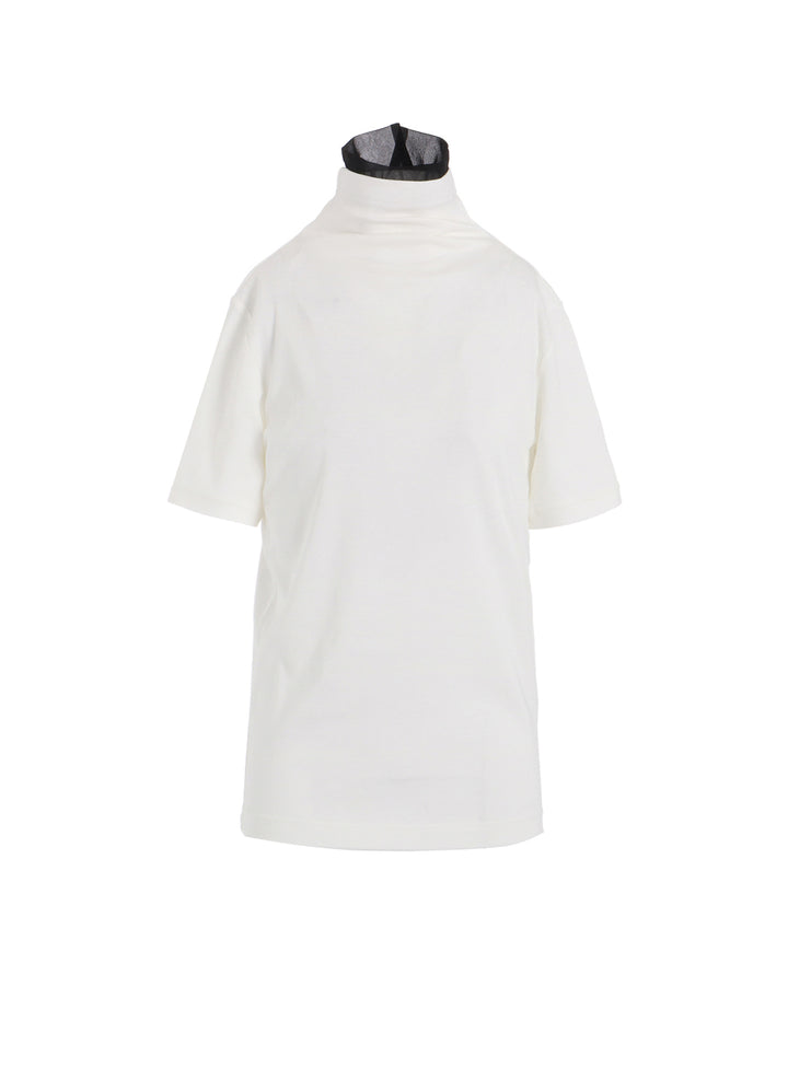 【12/13 12:00(JST) Release】COTTON FRAISE/POLYESTER GAUZE HIGH NECK HALF SLEEVE T