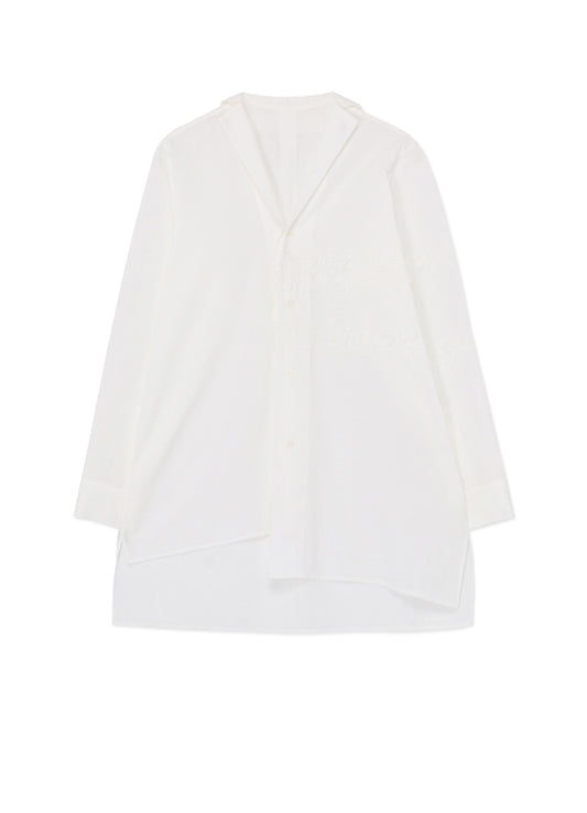 POWDER SNOW WASH COTTON ASYMMETRIC SHIRT