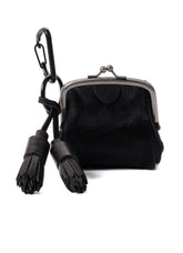 COW LEATHER METAL CLASP KEY CHARM