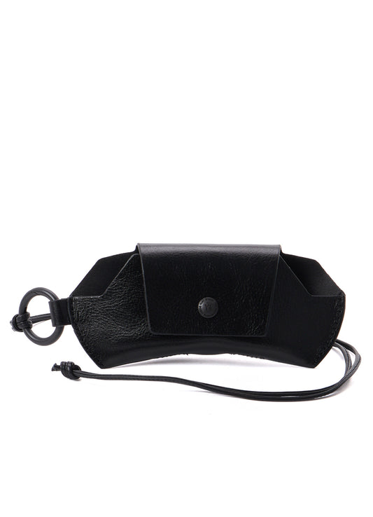 SEMI GLOSS LEATHER EYE-GLASS CASE