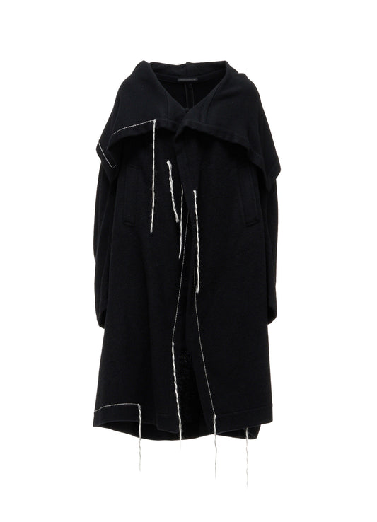 LIGHT SHAGGY BIG STITCH CAPE COAT
