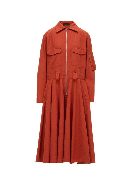 COTTON FLAX FLARE DRESS