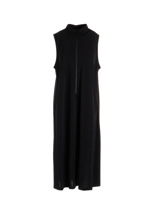 TA/PE STRETCH JERSEY STAND COLLAR DRESS