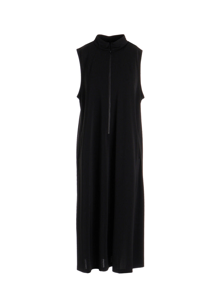 TA/PE STRETCH JERSEY STAND COLLAR DRESS