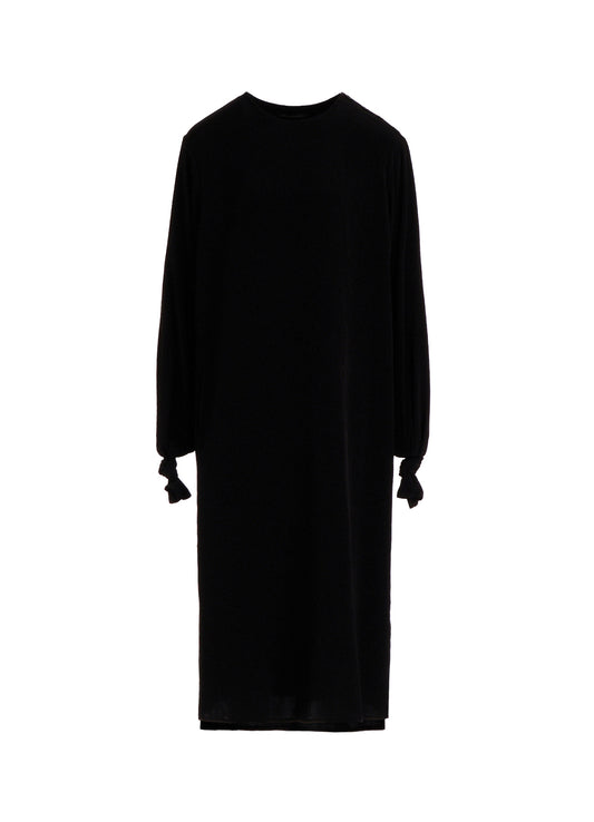 TA/PE CREPE DE CHINE KNOT SLEEVE DRESS