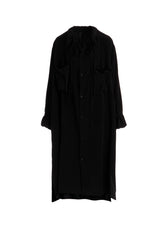 TA/PE CREPE DE CHINE GATHER COLLAR DRESS