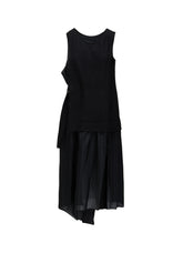 WOOL VIYELLA COMBINATION SLEEVELESS DRESS