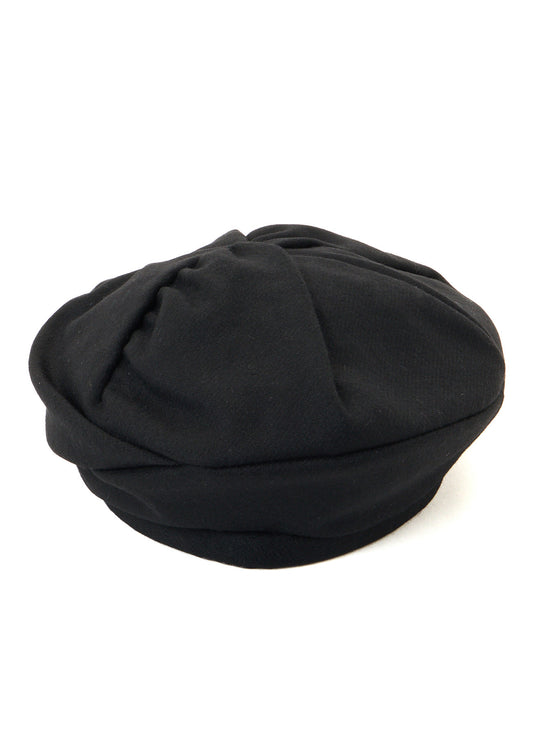WOOL FLANNEL GATHERED BERET