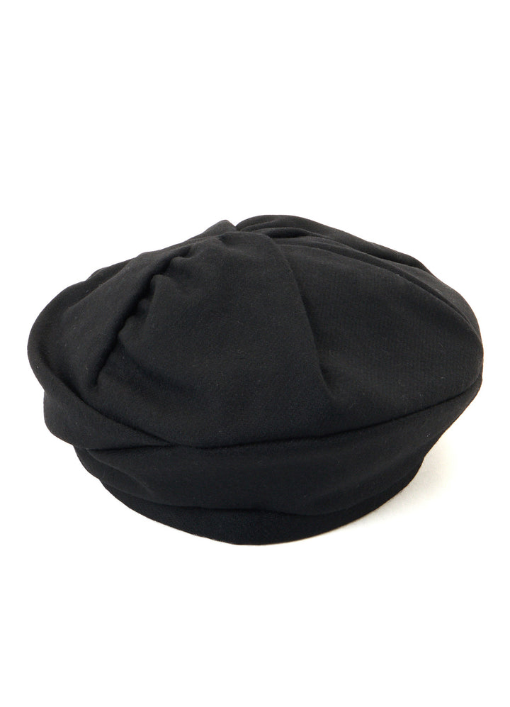 WOOL FLANNEL GATHERED BERET