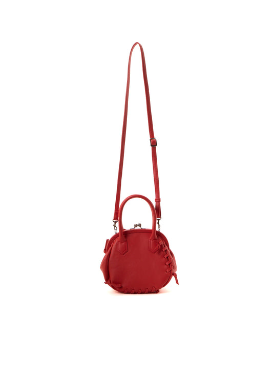 SEMI GLOSS LEATHER LACE UP BAG