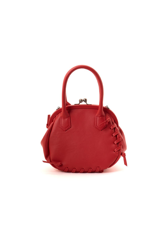 SEMI GLOSS LEATHER LACE UP BAG