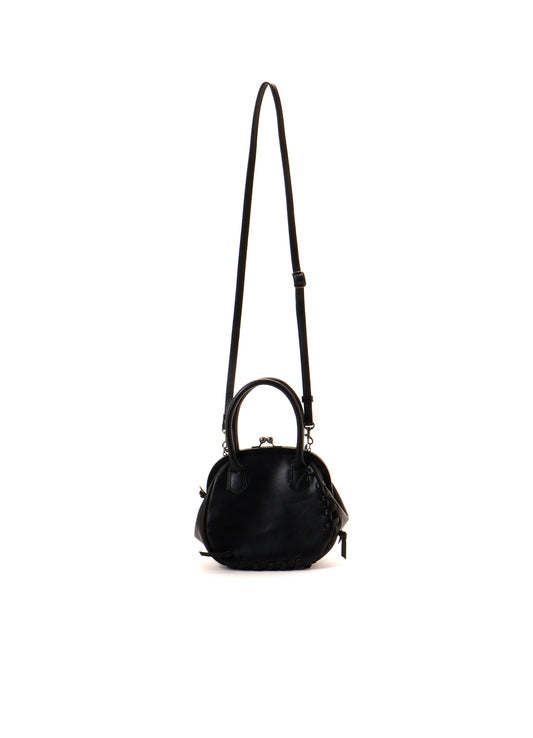 SEMI GLOSS LEATHER LACE UP BAG
