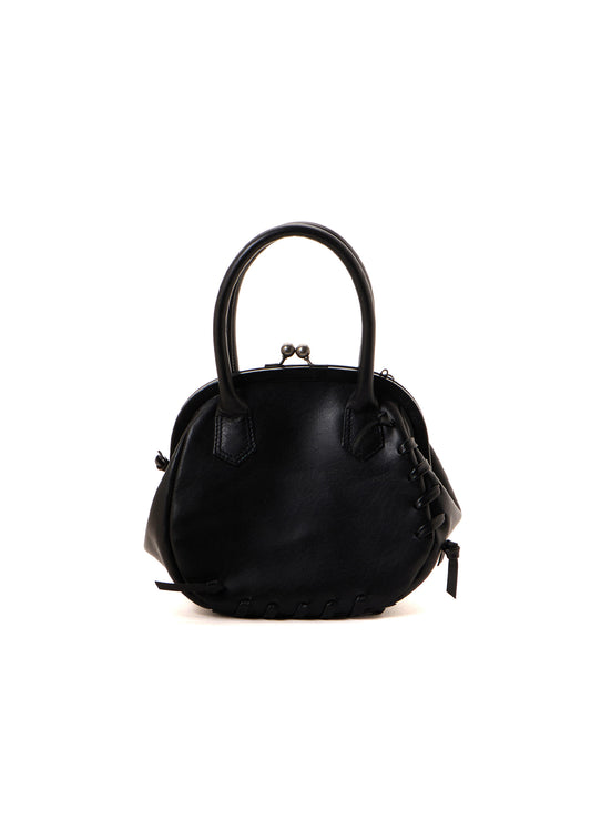 SEMI GLOSS LEATHER LACE UP BAG