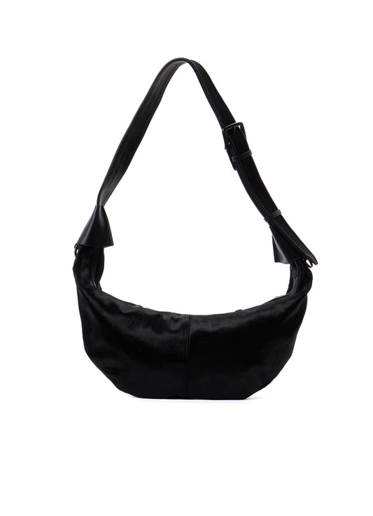 COW LEATHER BANANA SHAPE BAG
