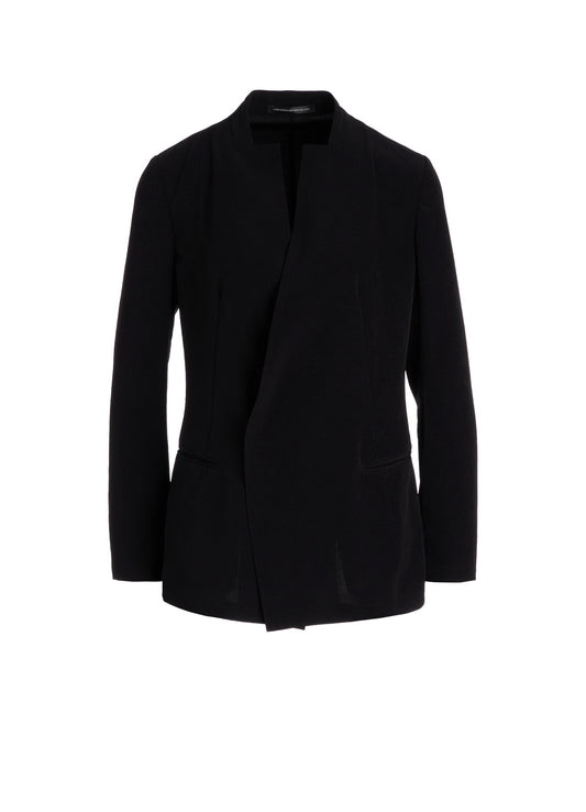 TA/PE CREPE DE CHINE STAND COLLAR JACKET