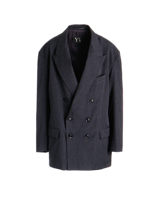 WOOL GABARDINE BIG TAILORED JACKET