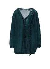 OVERSIZED MOHAIR BLEND V-NECK CARDIGAN