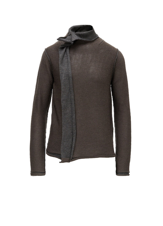 JERSEY PLATING HIGH NECK PULLOVER