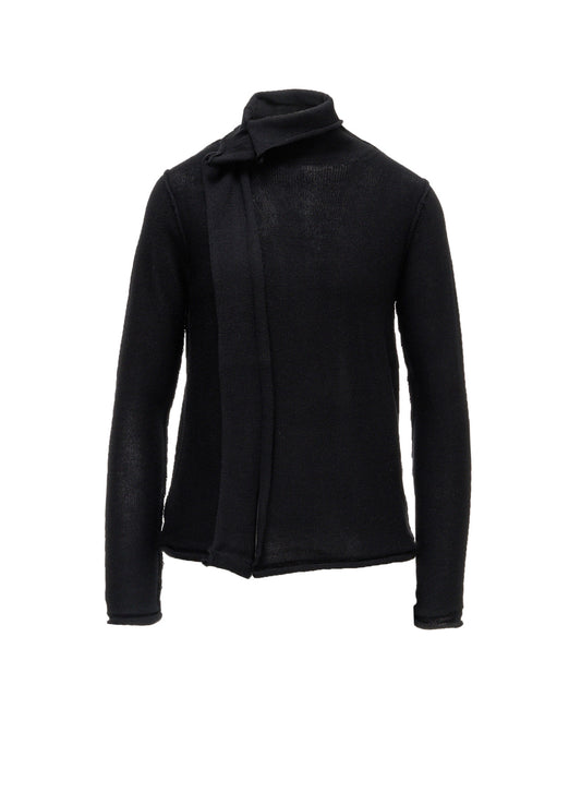 JERSEY PLATING HIGH NECK PULLOVER
