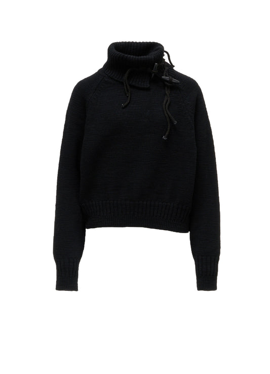 JERSEY TOGGLE BUTTON PULLOVER