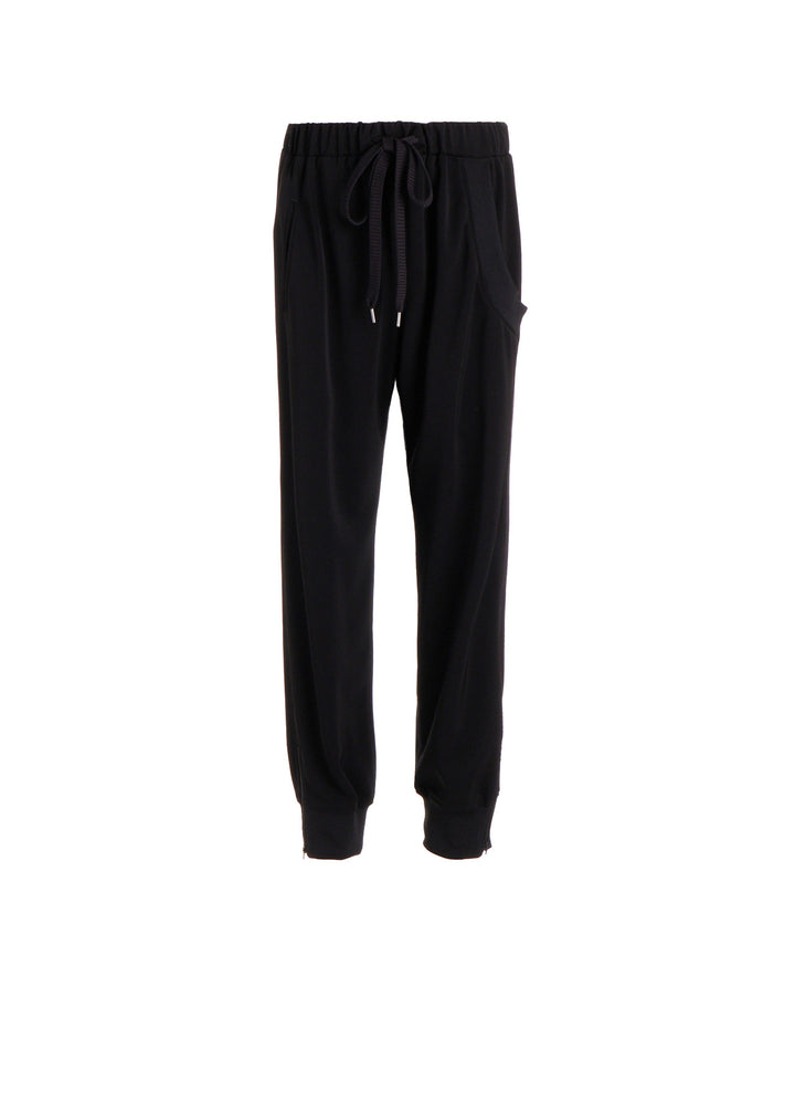 TA/PE STRETCH JERSEY HEM RIB PANTS