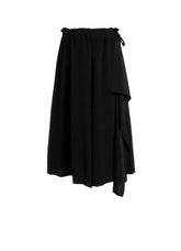 TA/PE CREPE DE CHINE SLIT GATHER PANTS