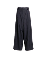 WOOL GABARDINE WIDE PANTS