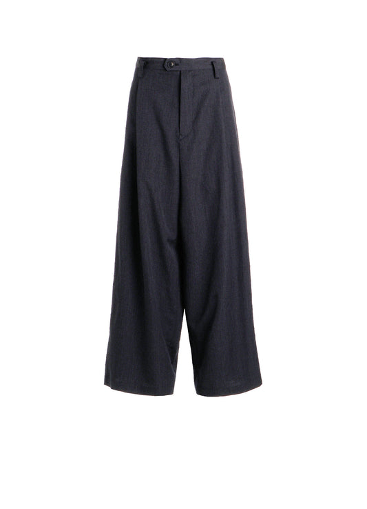 WOOL GABARDINE WIDE PANTS