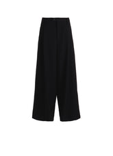 WOOL GABARDINE WIDE PANTS