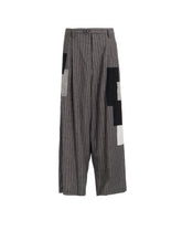 STRIPE PATCHWORK WIDE PANTS