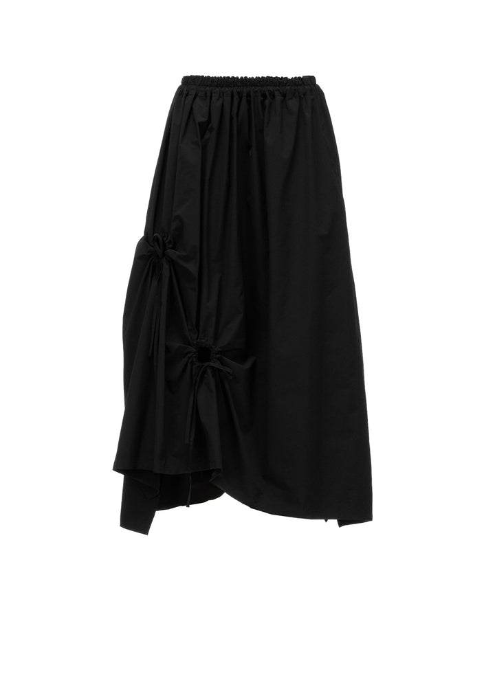POLYESTER TYPEWRITER CIRCLE GATHER SKIRT