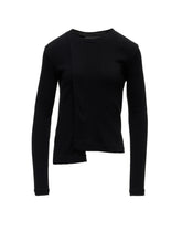 RIB PANEL LONG SLEEVE T-SHIRT
