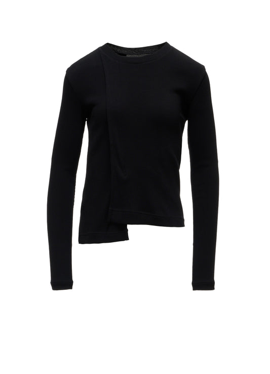 RIB PANEL LONG SLEEVE T-SHIRT