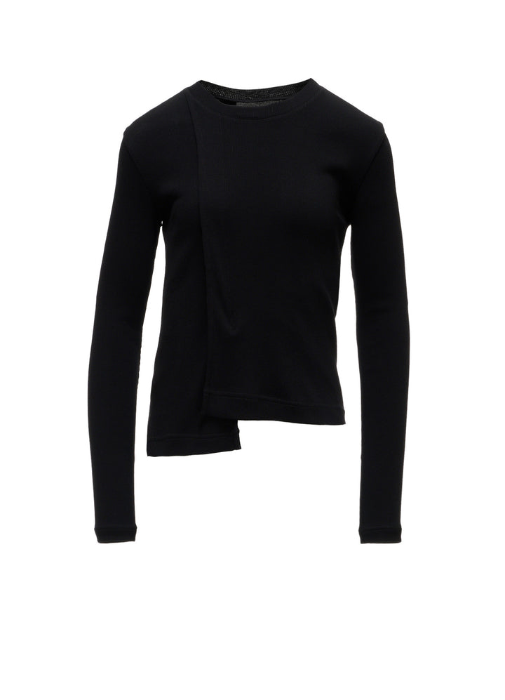 RIB PANEL LONG SLEEVE T-SHIRT