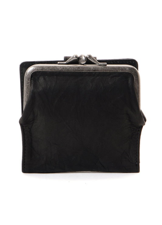 SOFT LEATHER METAL CLASP SMALL WALLET
