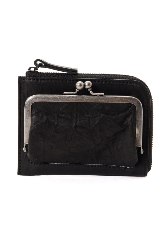 SOFT LEATHER L-SHAPE METAL CLASP WALLET