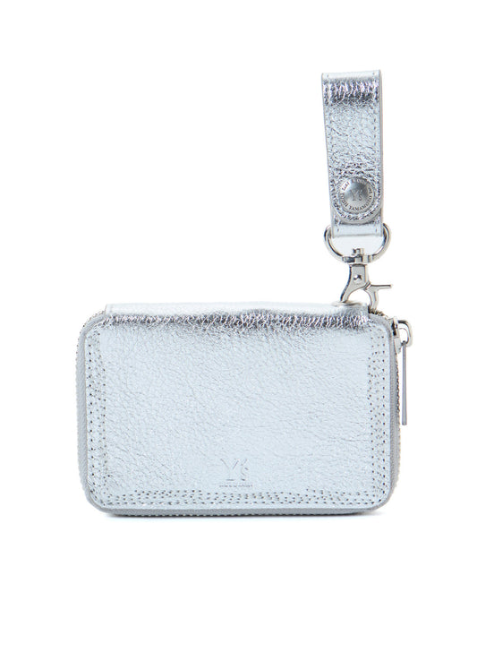 SEMI MATTE LEATHER RANDOM STITCH KEY CASE