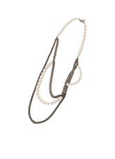 PEARL AND CHAIN NECKLACE