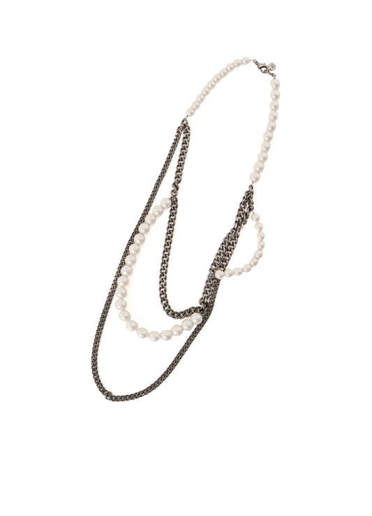 PEARL AND CHAIN NECKLACE