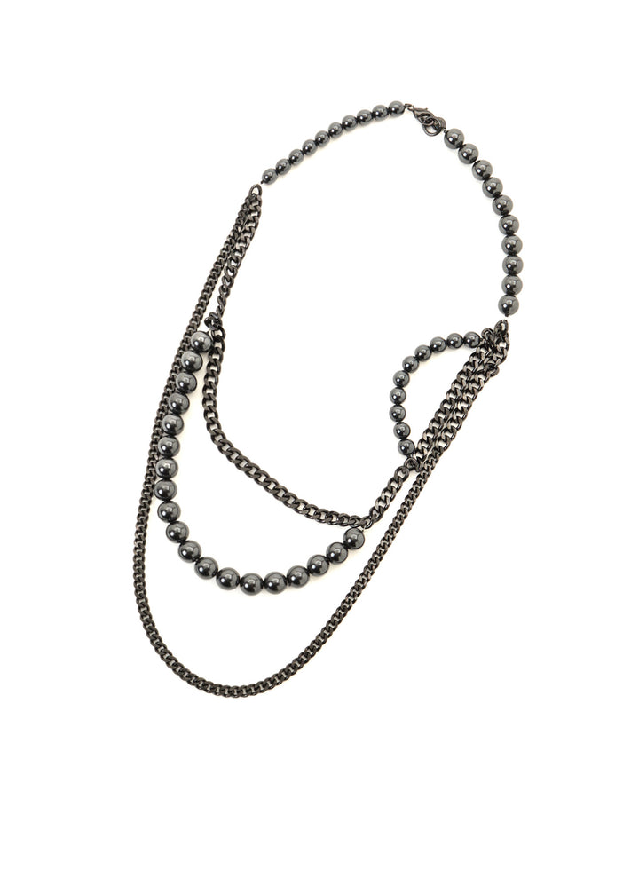 PEARL AND CHAIN NECKLACE