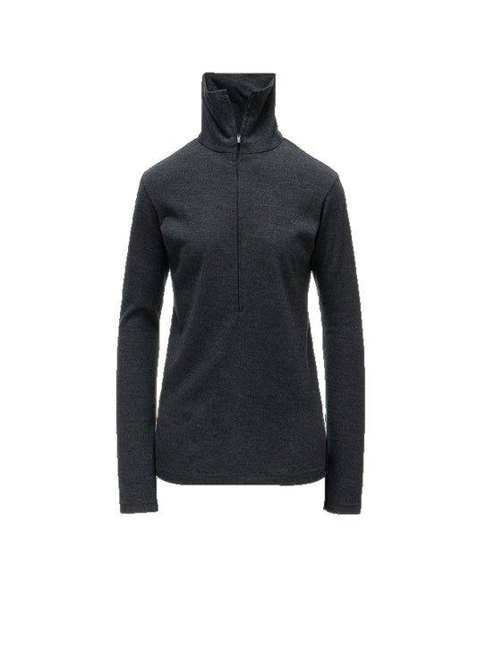 WOOL MILLED WASHABLE JERSEY HIGH NECK PULLOVER