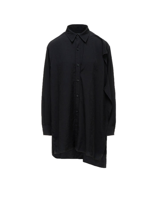 TA/PE CREPE DE CHINE FRONT DOUBLE CLOTH BLOUSE
