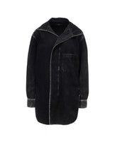 6OZ DENIM CHEMICAL WASH SAILOR COLLAR SHIRT